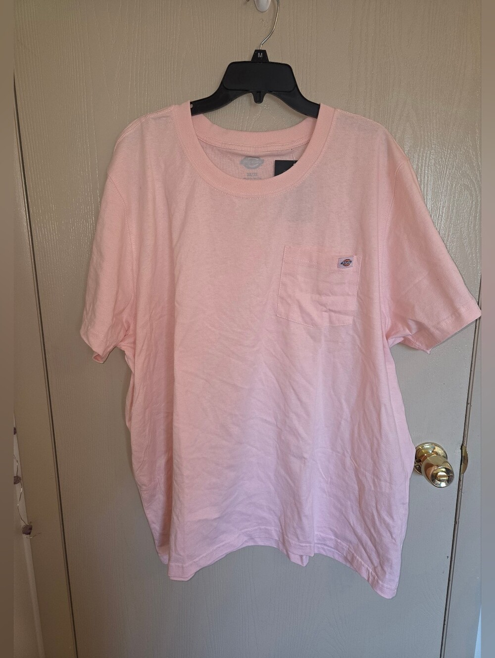Dickies Light Pink Short Sleeve Heavyweight Crew Tee Womens Plus Size 3XL NWT